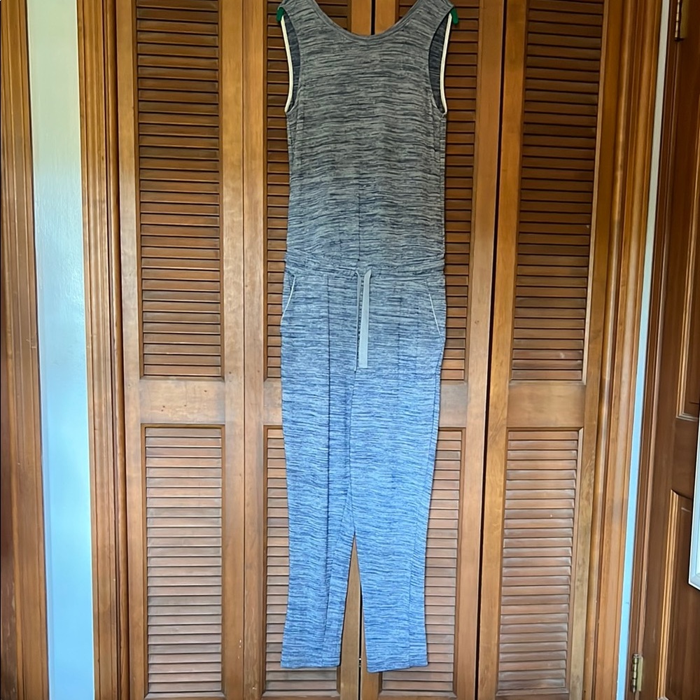 Gray Blue Gray Sleeveless Jumpsuit